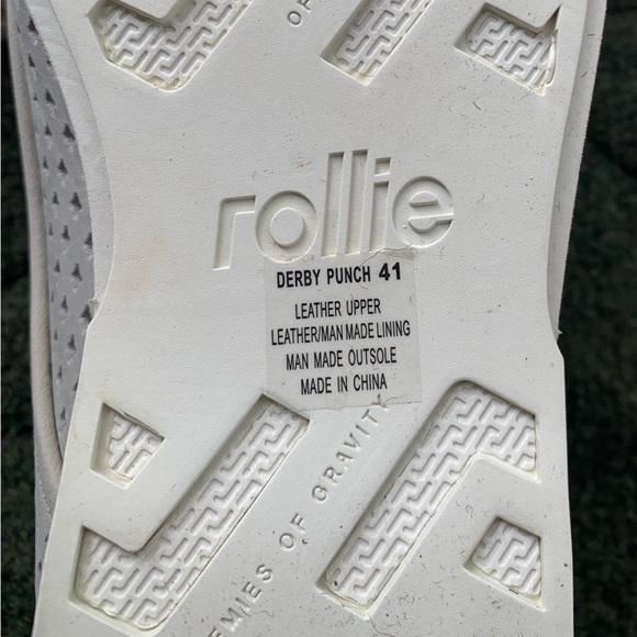 Rollie women’s grey Derby Punch suede sneakers NWOT size 41 - Picture 5 of 5